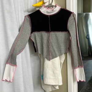 Shein overlock cropped top